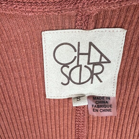 NWT Chaser Ribbed Open Front Cardigan Pockets Orange Size Small S NEW - Picture 7 of 12